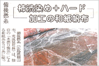 （2009年09月04日 日本繊維新聞）柿渋染め＋ハード加工の和紙帆布 ～ 備後撚糸